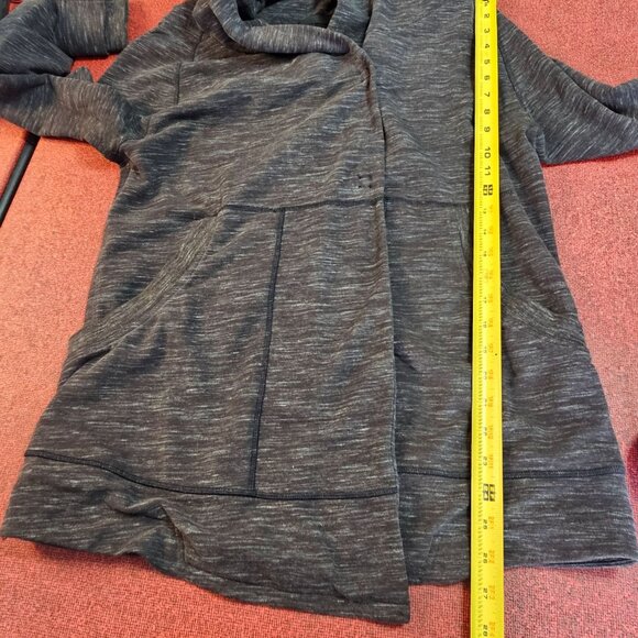 Lululemon Find Your Centre Wrap Jacket 6 Heathered Gray Hooded Yoga Athleisure - Picture 8 of 13